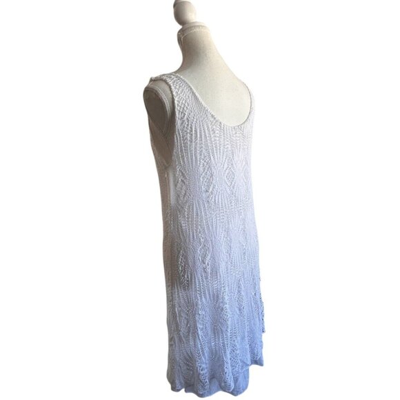 Women's White Shift Tank Dress Lined Stretched Sleeveless Made In Italy S/M - Picture 11 of 15